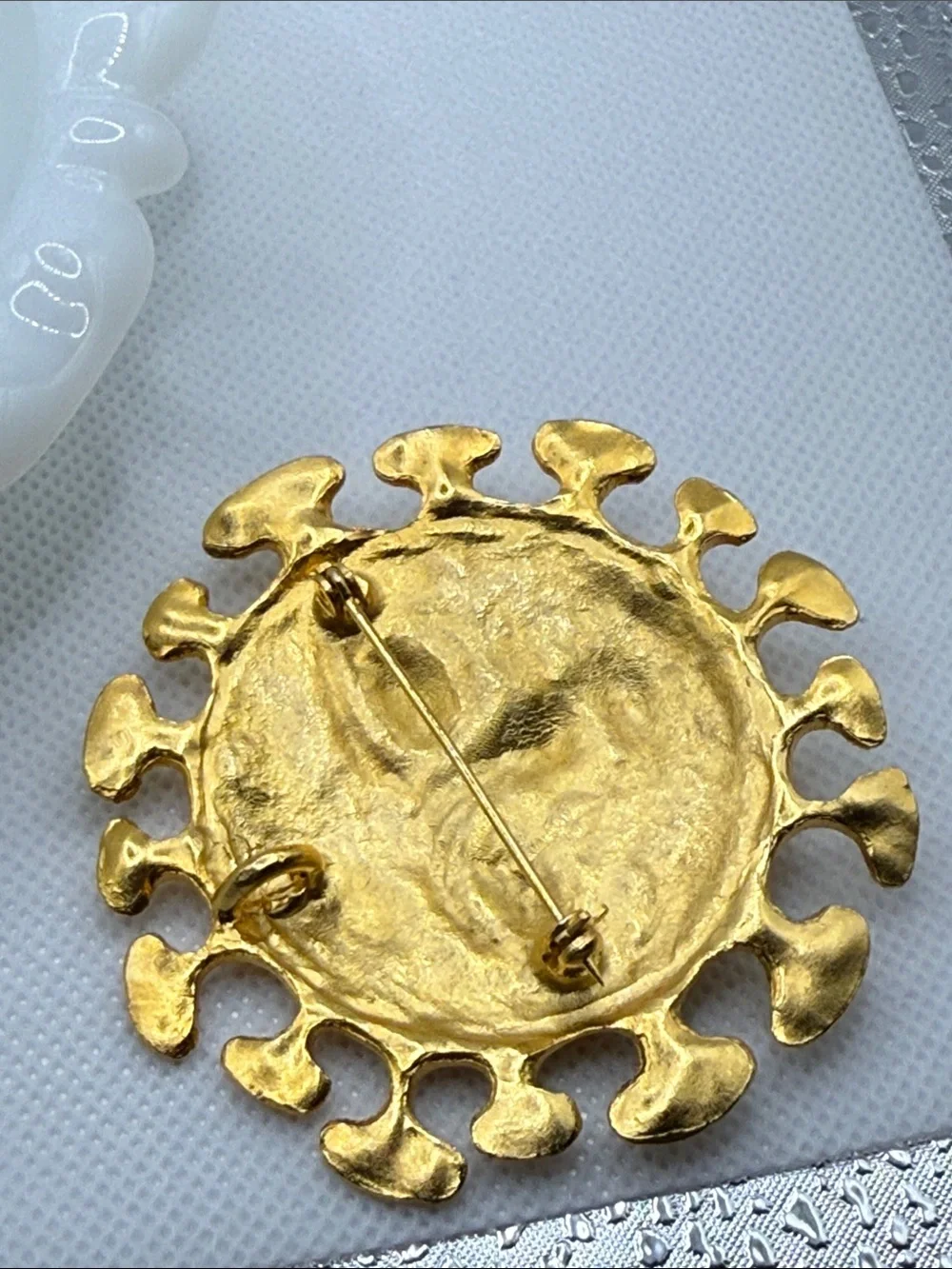 Vintage unsigned Maxine Denker huge celestial sun brooch pin pendant Nordstrom